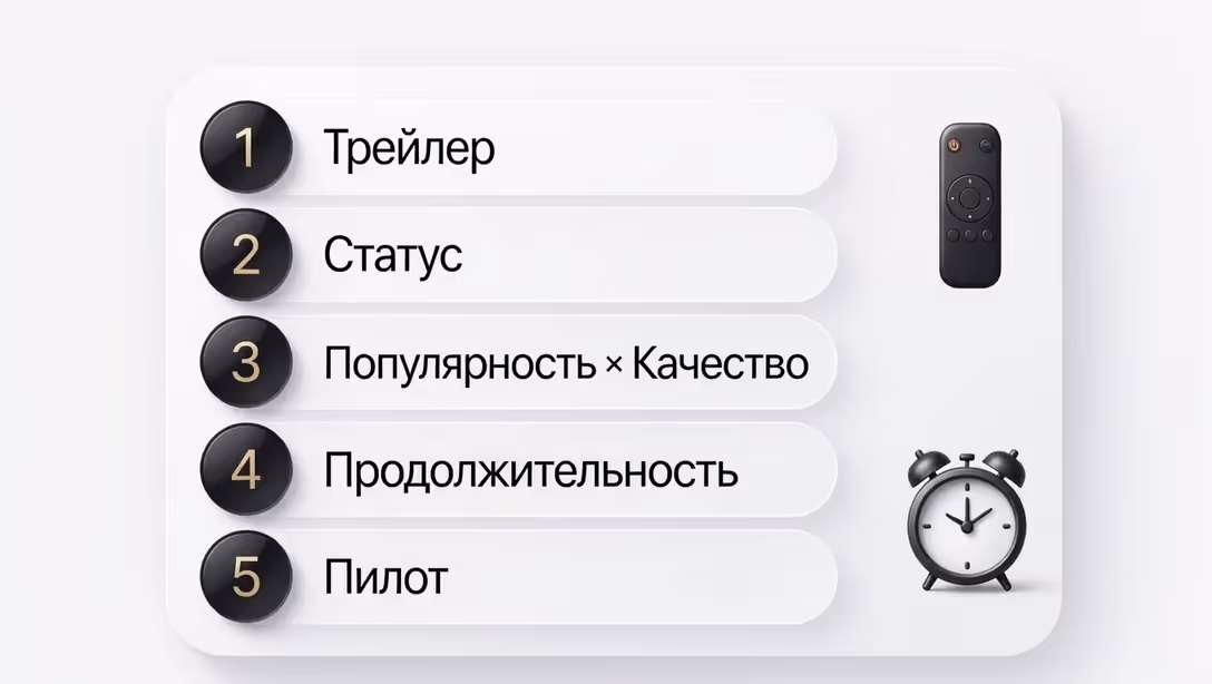 Инфографика с пятью типичными ошибками при выборе сериала