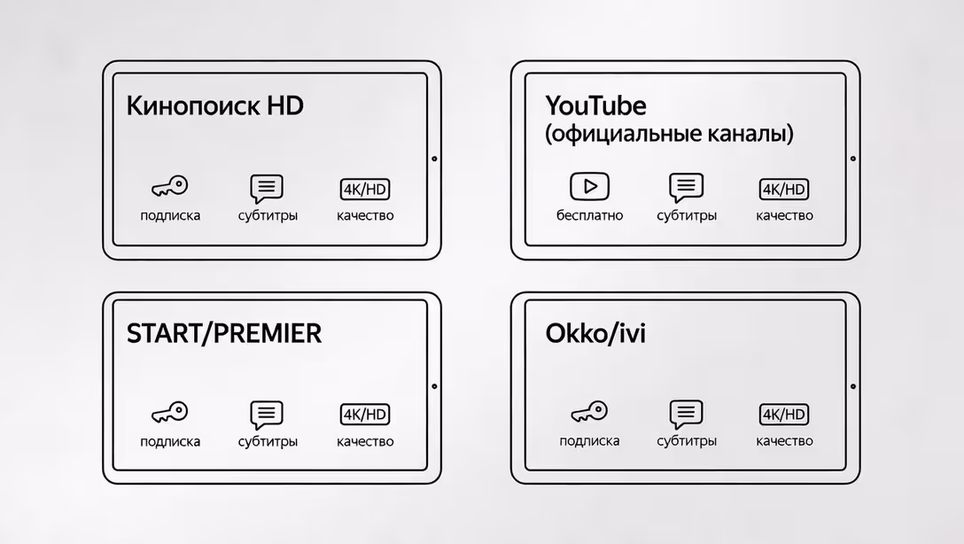 Сравнение платформ для легального просмотра российских криминальных сериалов